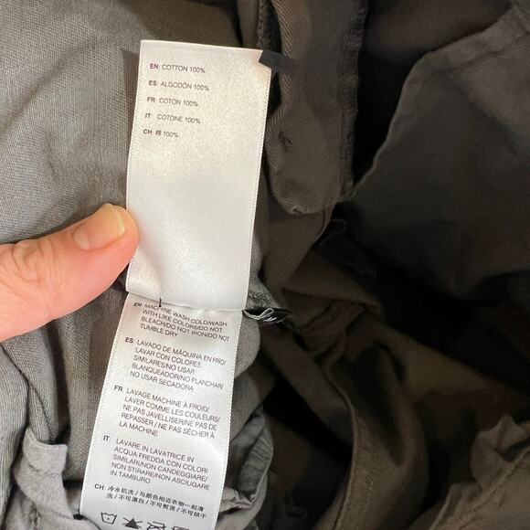 John Elliott Pants Womens 2 Washed Cotton Wide Leg Barrel Chino Adjustable Waist - Picture 9 of 16